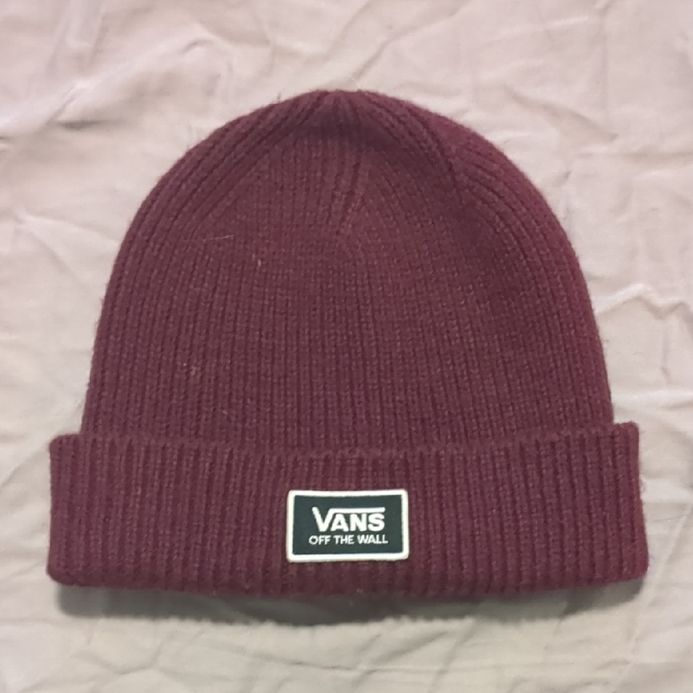 Vans Maroon Ribbed Beanie